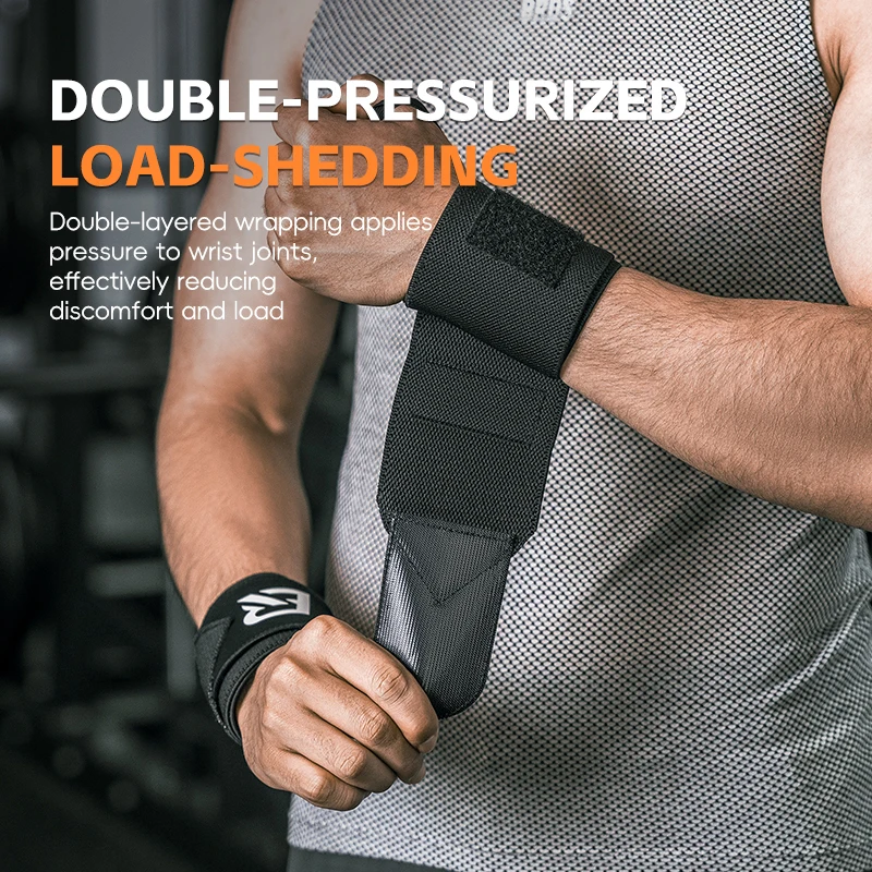 ROCKBROS Fitness Wrist Wraps Gym Adjustable Wrist Bandages Protector Wrist Support Sports Fitness Wrist Protection Sleeve A Pair