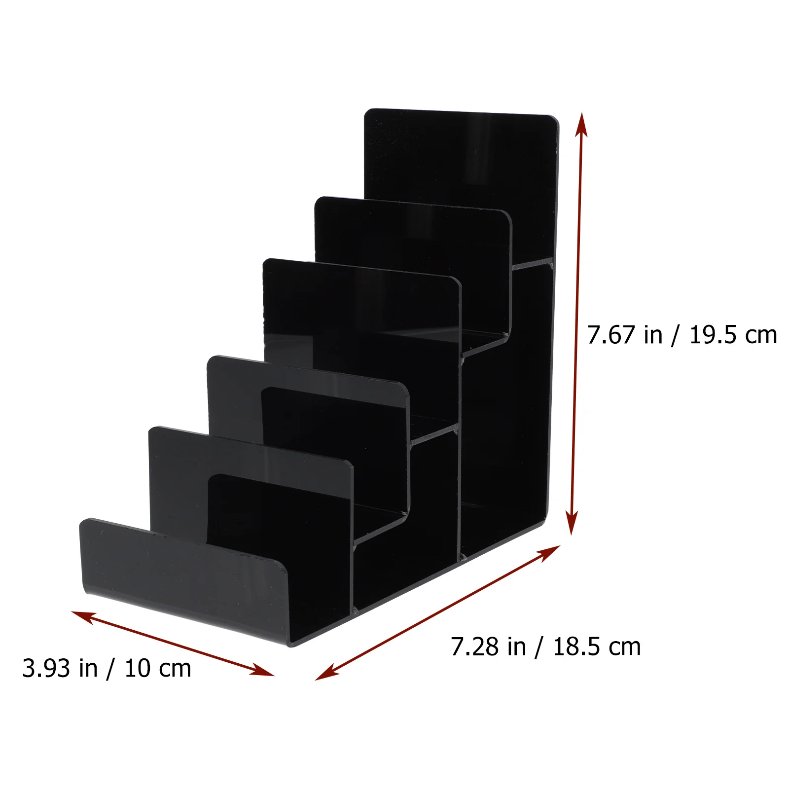 

Sturdy Acrylic Multi-Layer Wallet Rack Thickened Display Stand For Home Shop Storage Organizer Ladder Shape Countertop Holder