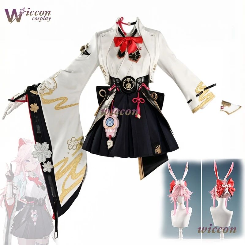 tenue-de-cosplay-uniforme-d'evanescia-de-honkai-star-rail--perruque-jupe-et-coiffe-pour-fete-d'halloween-evenement-cosplay-tenue-pour-femmes