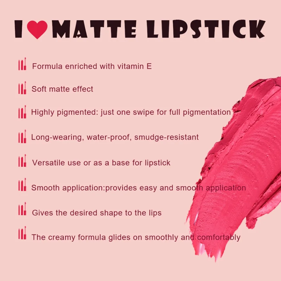 Etichetta privata all'ingrosso vegana Rossetto opaco Balsamo per labbra a lunga durata senza sbavature Set di matite per labbra Kit per trucco Logo personalizzato