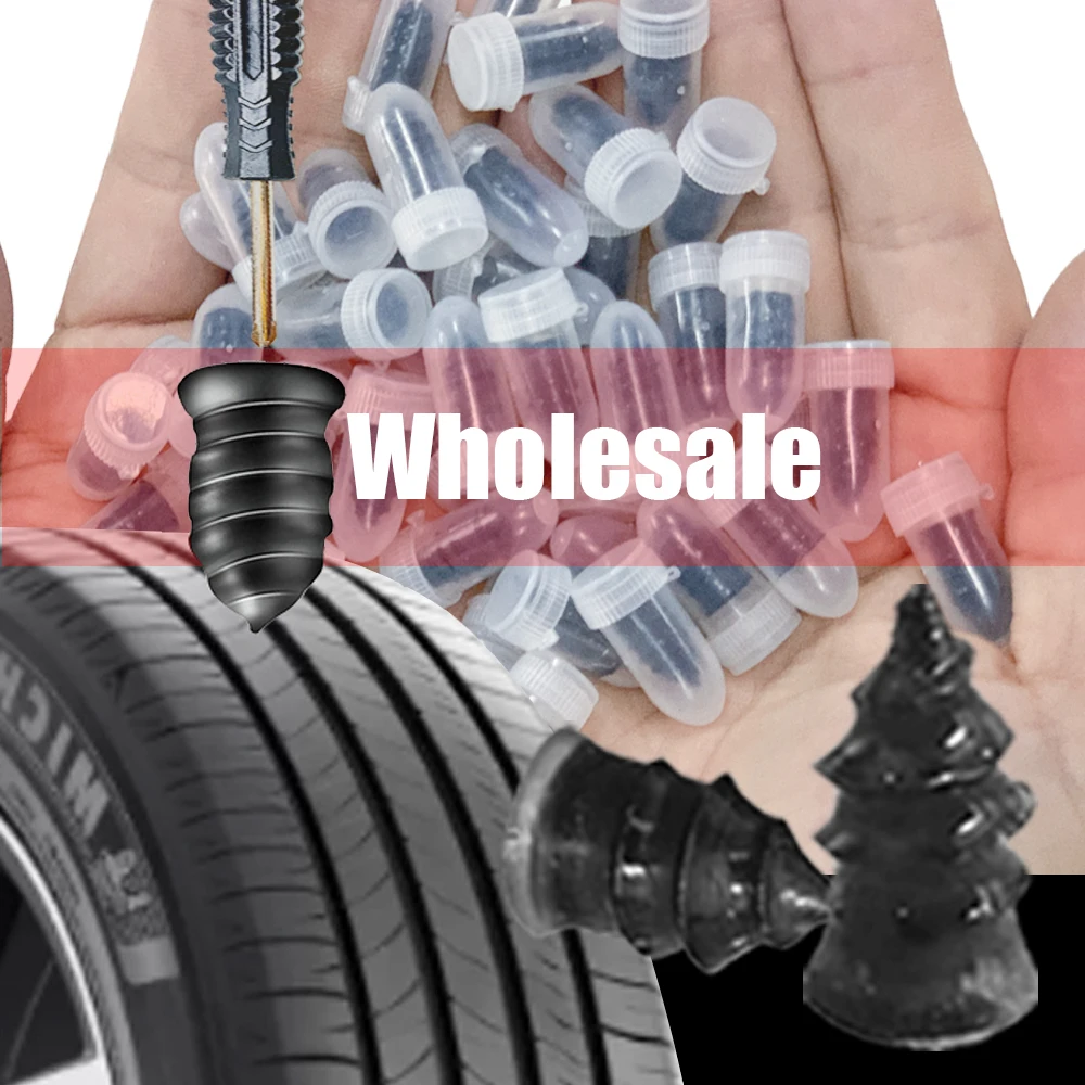 100PCS Wholesale Car Vacuum Tyre Repair Nail Tire Repair Tool Set Cars Truck Rubber Tire Puncture Motorcycle Repair Glue Nails