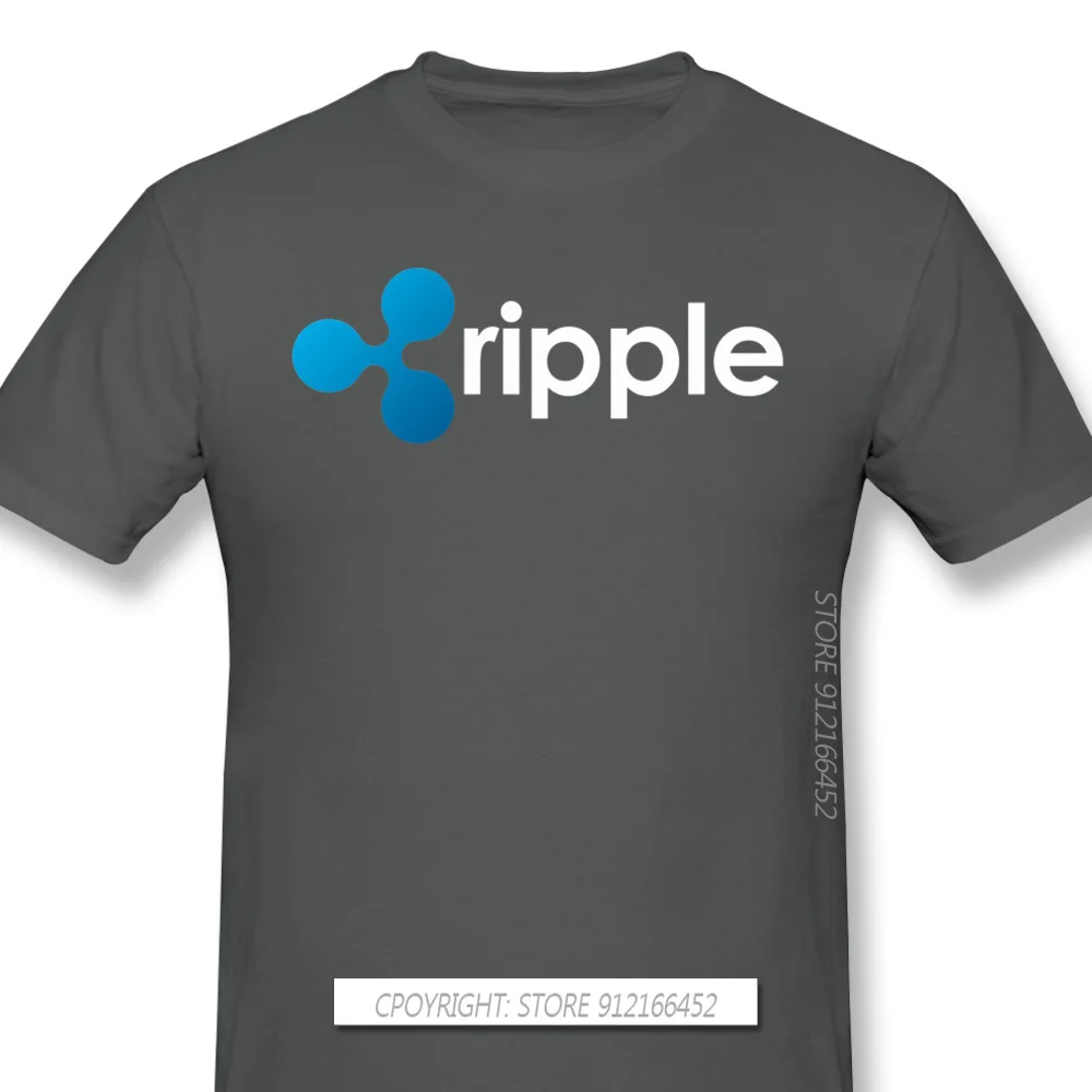 Top Quality Clothes XRP Ripple Coin Cryptocurrency Novelty Short Sleeve Man\'s T-Shirts Bitcoin Fashion For Men Shirt For Adult