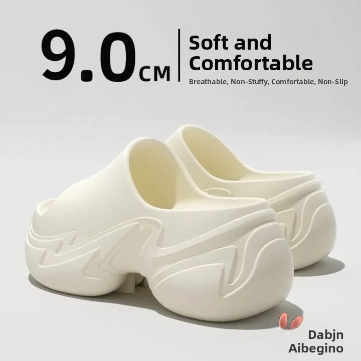 

Женские шлепанцы на толстом каблуке для улицы, модные, на платформе, из ЭВА, для дома и улицы, повседневные, на высоком каблуке, для коррекции осанки