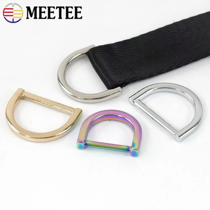 5/10Pcs 13/16/19/25mm Metal D Ring Buckle Seamless Bags Strap Webbing Connect Clasp Rings Hook Buckles DIY Hardware Accessories