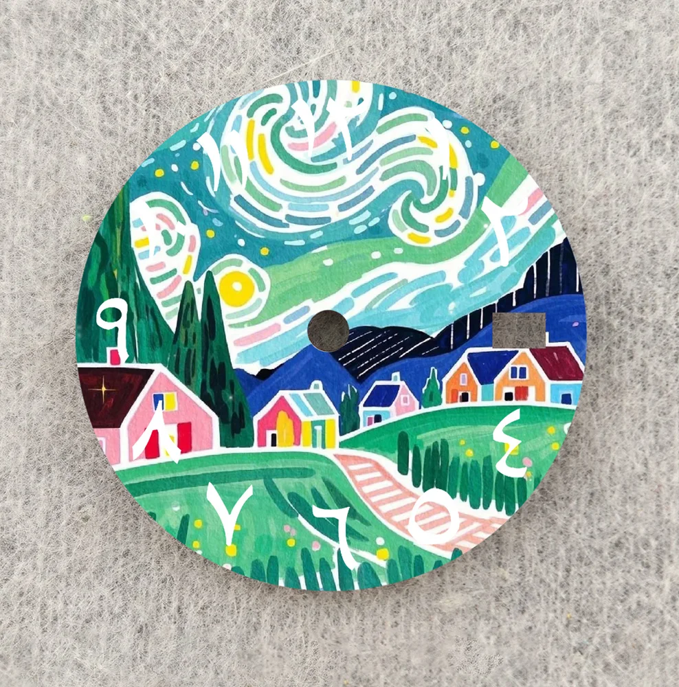 Циферблат NH35, креативный циферблат Sky, 28,5 мм, циферблат с арабскими цифрами, циферблат NH36, подходит для часов NH35/36, запасные части, индивидуальный циферблат