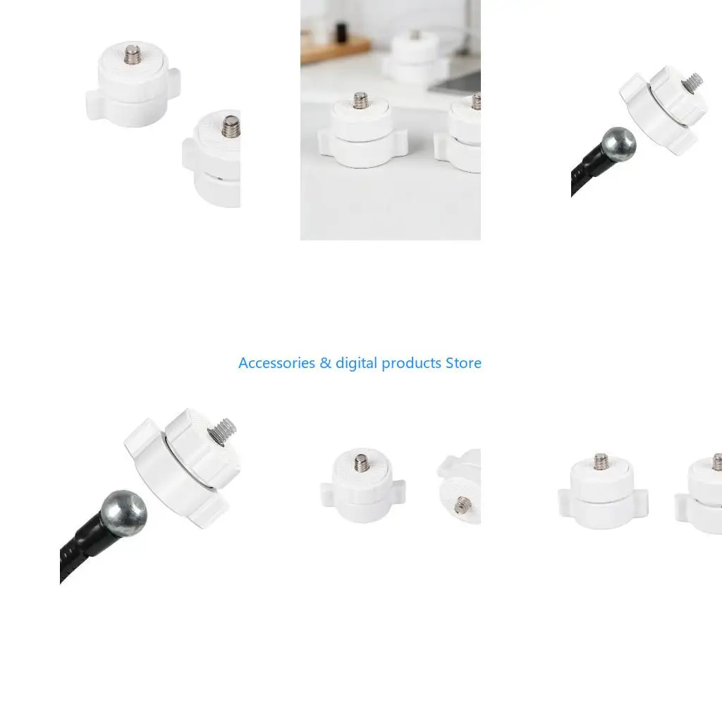 77JD Small Plastic 17mm Ball Joint 1/4 Male Thread Connector For Cameras Equipment
