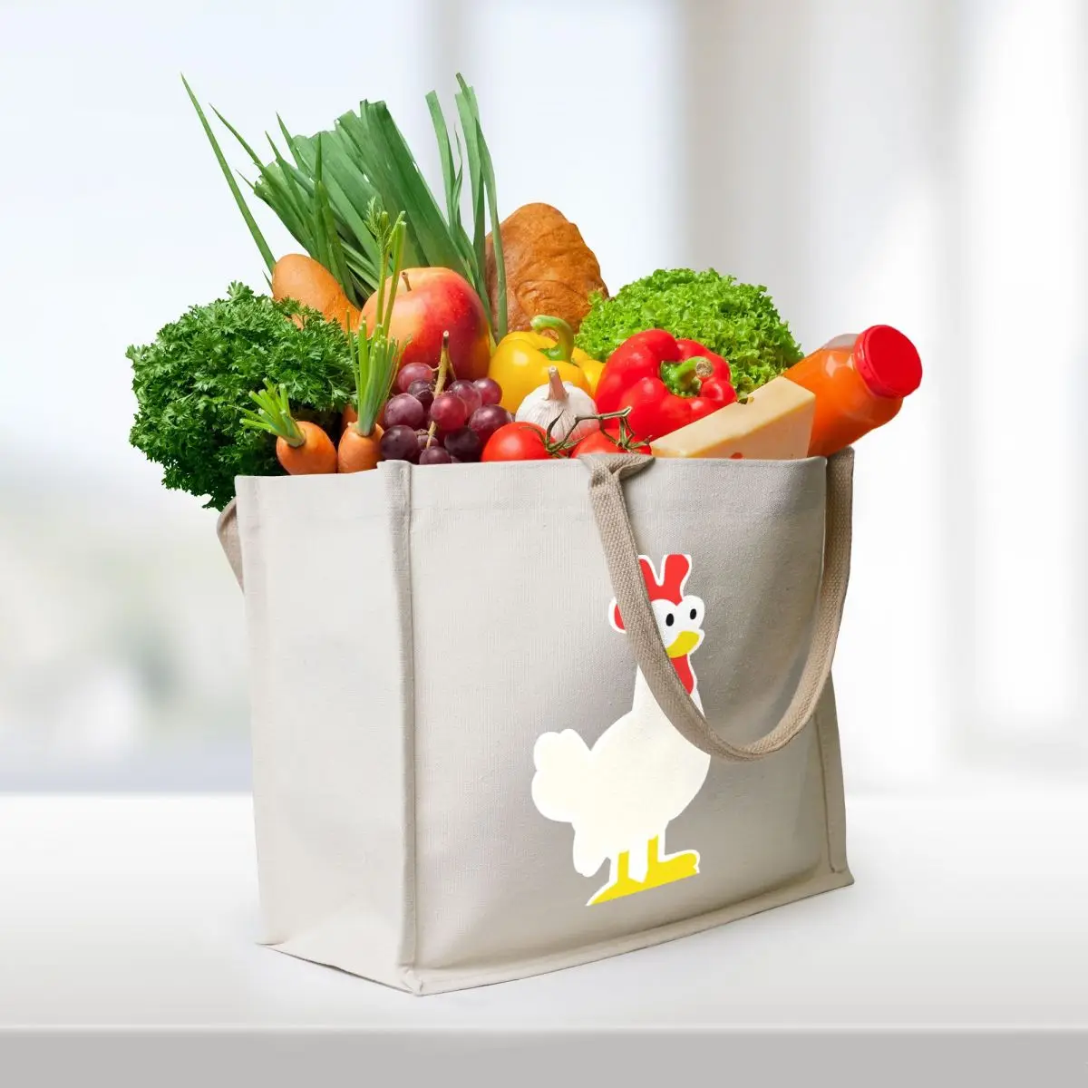 Hay Day Chicken Tote Bag foldable reusable bag Custom bag sacs de shopping