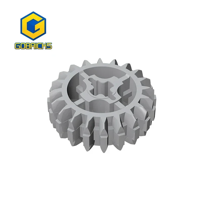 고브릭스 1개 MOC 기어 20T 이중 베벨 18575 18575 모델 빌딩 블록 부품 호환 어린이 조립 장난감 선물