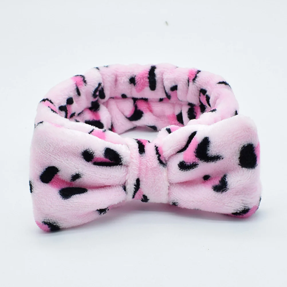 

7pcs Women'S Quick-Dry Coral Fleece Bowknot Headband Set For Face Washing Makeup Yoga Running Hair Accessories Adorable Hair