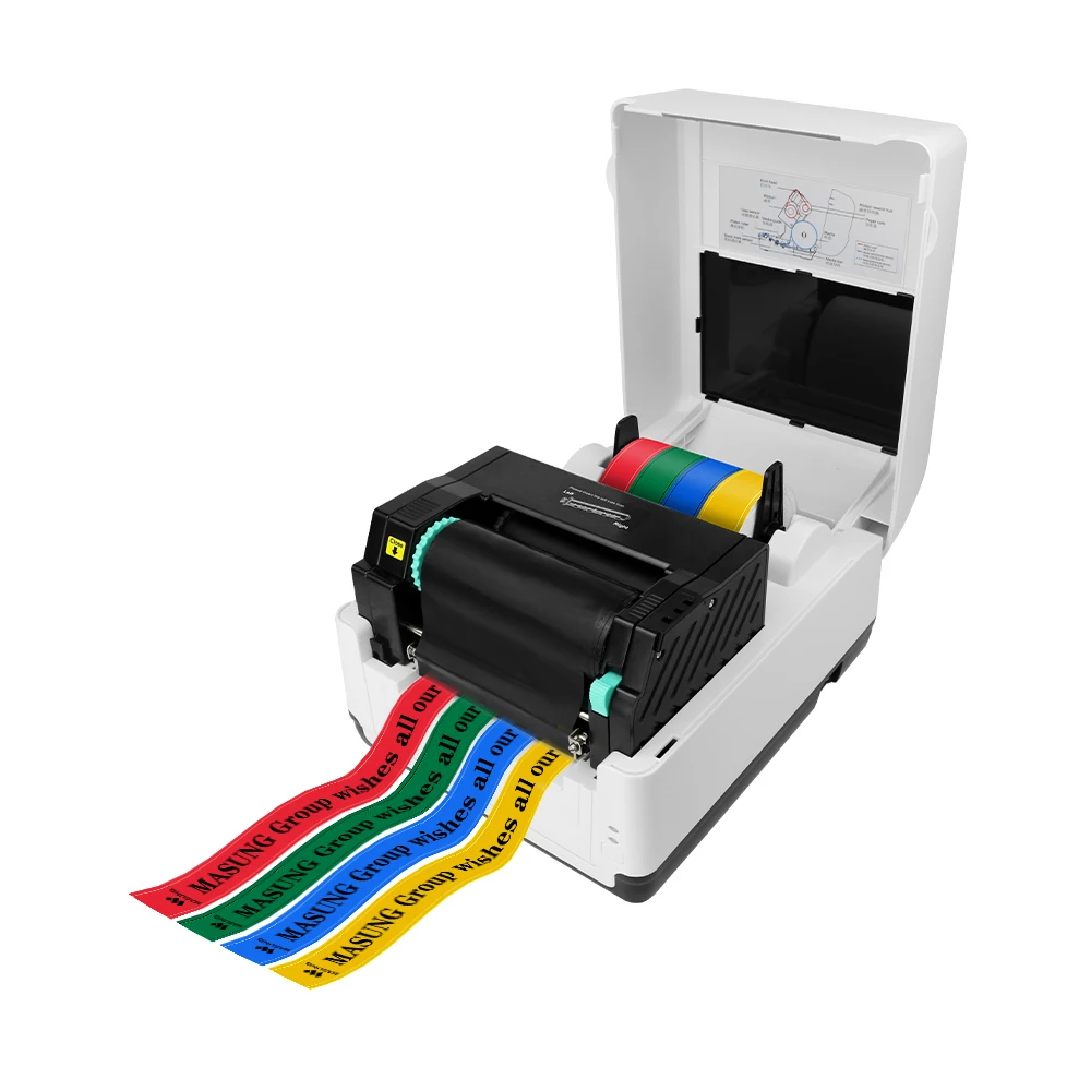 uniqueMASUNG MS-1730 4インチ熱転写リボンプリンター 洗濯ケアラベルプリンター ジュエリー包装用シルクリボンプリンター