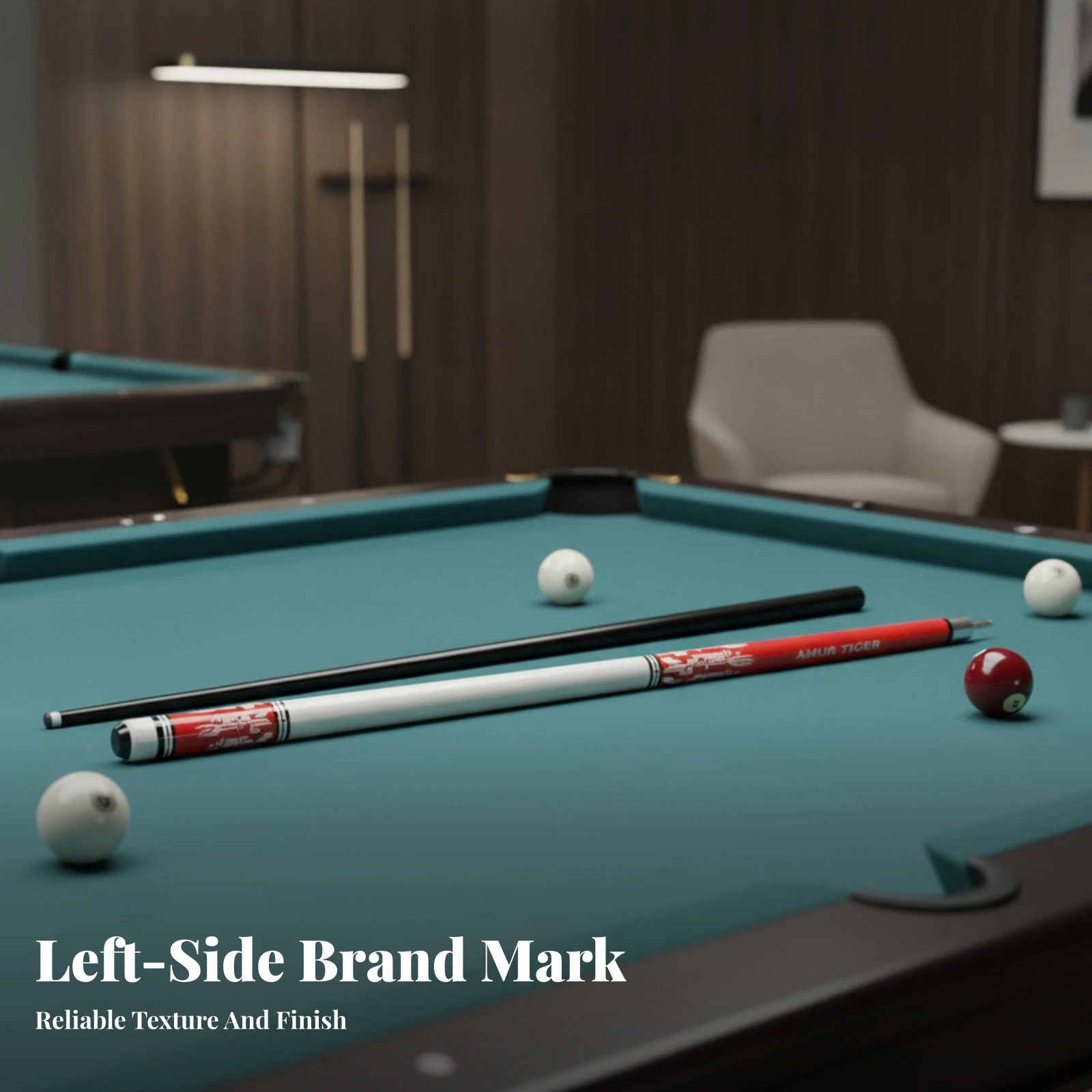 

Fiberglass Billiard Cue Threaded Metal Joint Sports Equipment