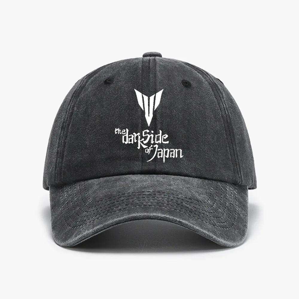 

The Dark Side Of Japan Baseball Cap Washed Distressed Denim caps Fashion unisex hat Darkside Dark Side Motorcycle Motorbike hats