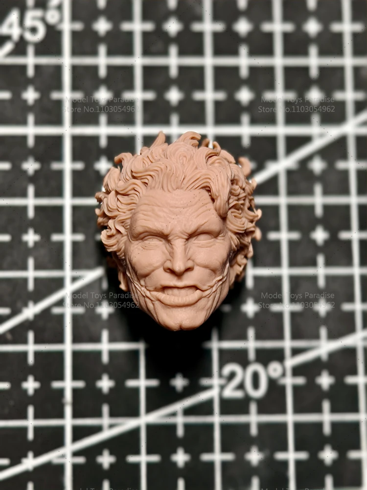 غير مصبوغ لتقوم بها بنفسك 1/12 مقياس لعنة مهرج الأبيض نموذج رئيس سوبر الشرير الرجال الجندي رئيس نحت صالح 6 بوصة عمل الشكل الجسم #4