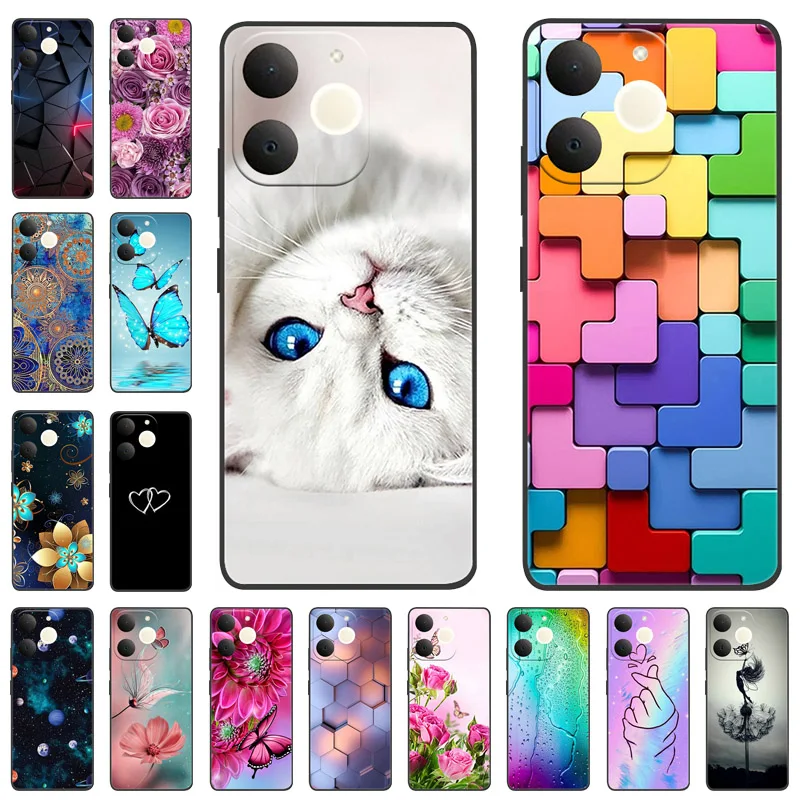 

Для Realme Note 70 4G 70T чехол из ТПУ, силиконовый противоударный чехол для телефона с изображением кота для Realme Narzo 80 Lite 4G, мягкий чехол с принтом