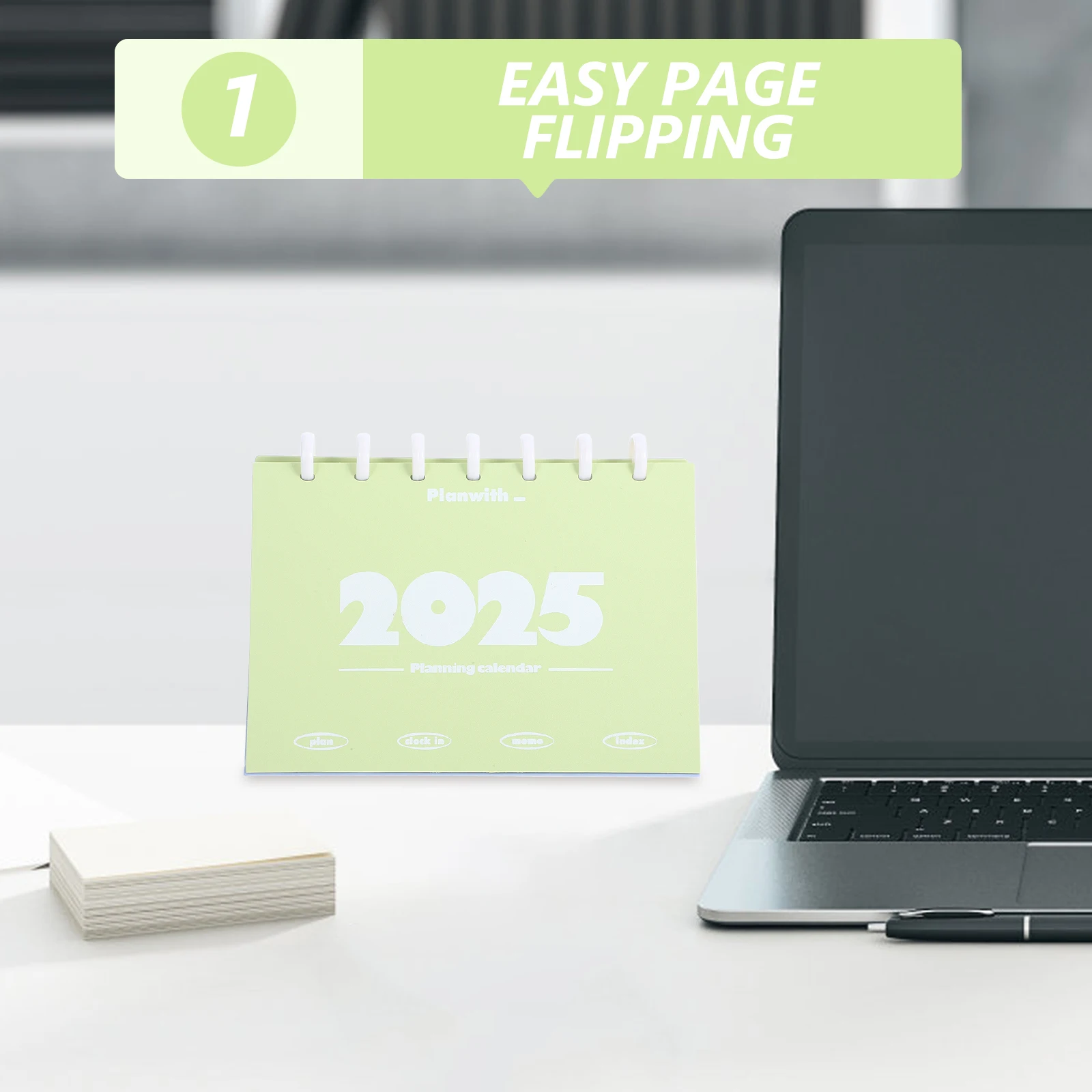 

2025 Desk Calendar Academic Year Flip Calendars Aesthetic Standing White Beef