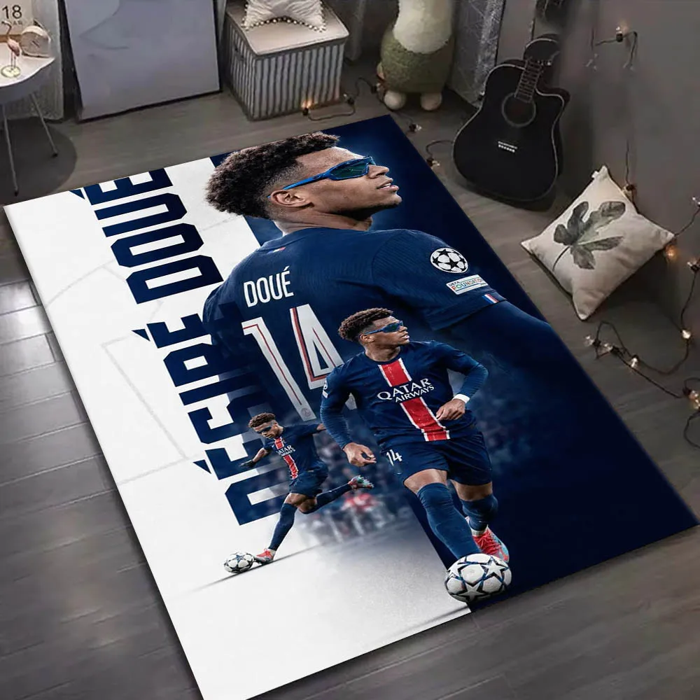 3D D-Desire D-Doue Football Star Désiré Rug Carpet Rug Art for Room Decor Sofa Kid Game Area Fans Non-slip Rug Floor Mat Gifts