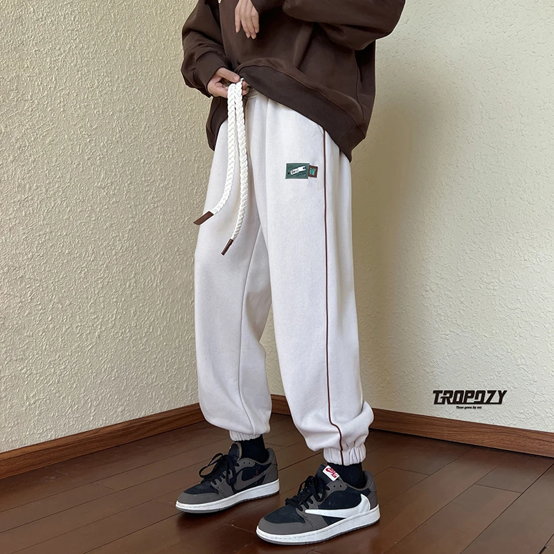 

Мужские повседневные брюки Thiened Fce: осенне-зимние, свободные, спортивные, теплые, модные, прямого кроя, с карманами