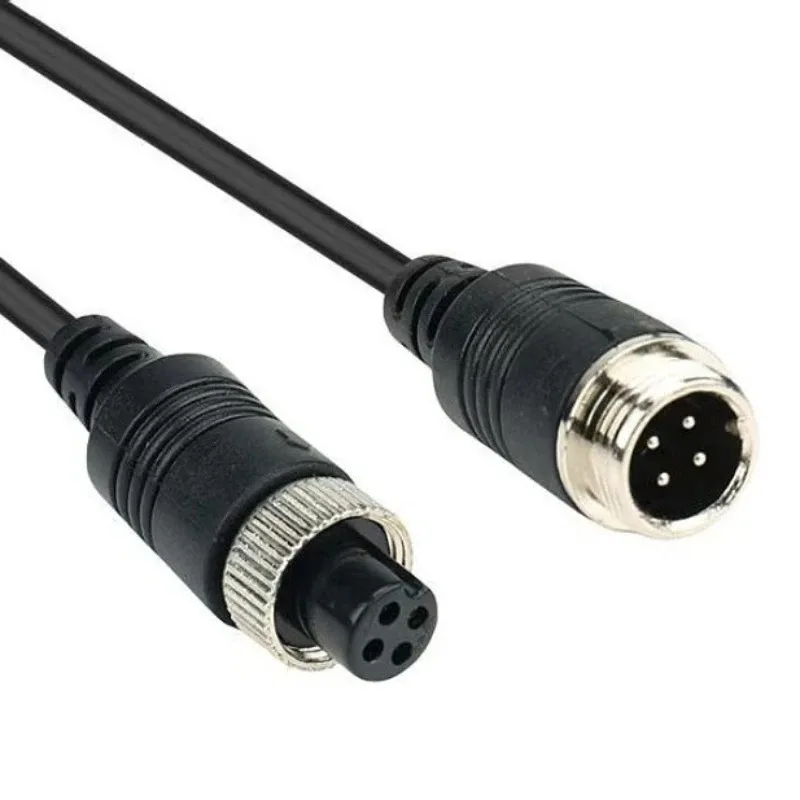 4 Pin M12 Aviation Signal Cable Male Female Plug Wire for CCTV Car Camera DVR Video Monitor Subwoofer