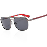 Wader Brand Design Polarized Sunglasses Men 580P Sunglasses UV400 Shades Eyewear Gafas Square Metal Frame Driving Sun Glasse