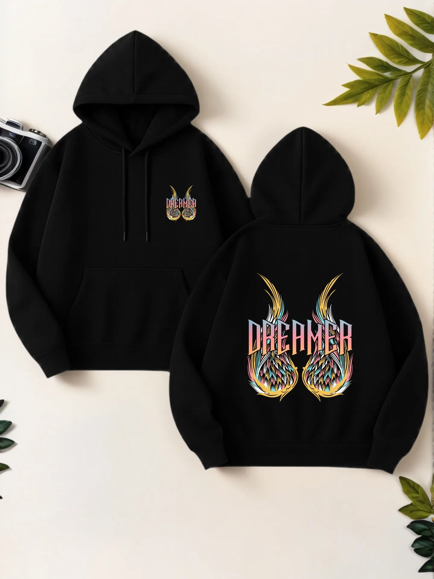 

Graphic Hoodie Women, Dreamer Print, Aesthetic Design, Casual Style, Soft Fabric, Casual Everyday Wear, For Young Men