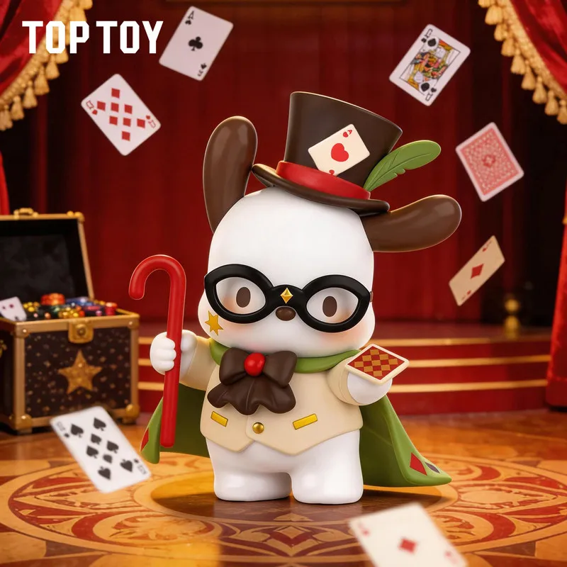 

TOPTOY Pochacco Diamond Detective Series Blind Box Playing Card Cute Figurine Desktop Ornament Trendy Toy Gift For Adult