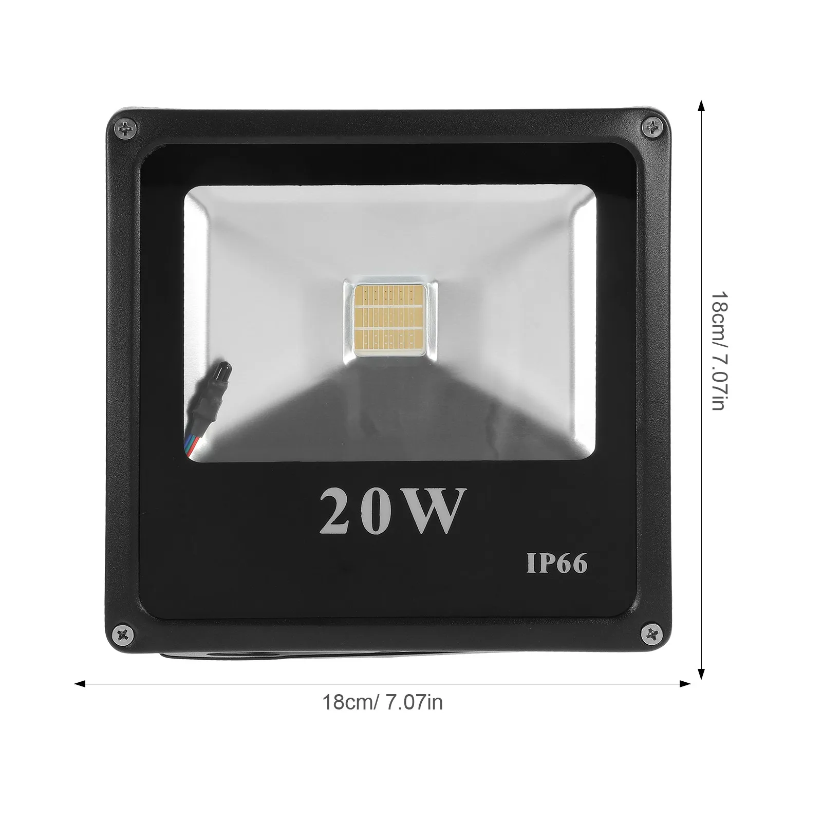 20W LED Spotlight Flood Light IP66 Rated Wall Lamp for Advertising Outdoor Lighting Square Building Facade Energy Efficient