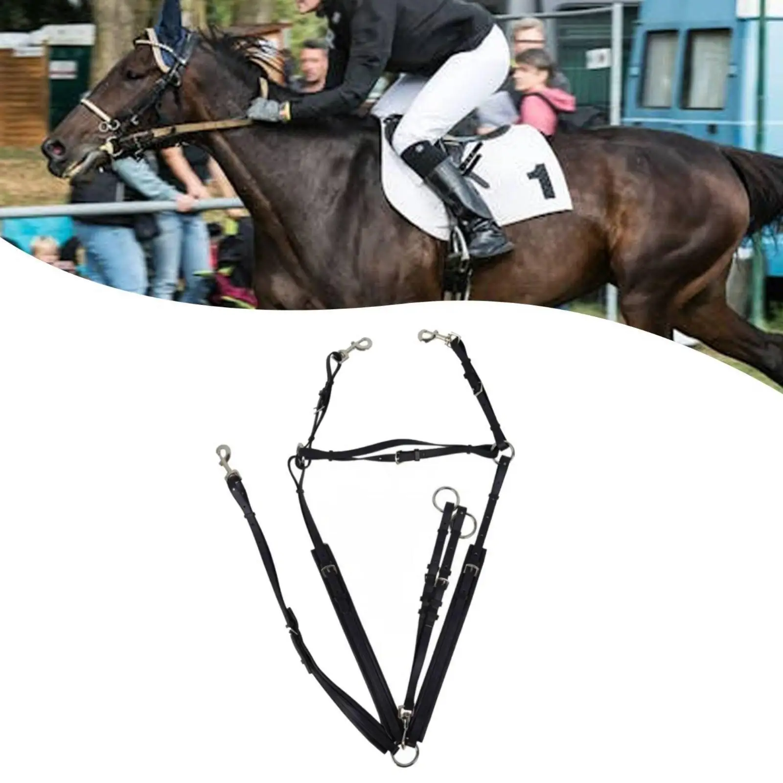 Endurance Riding Pvc Horse Harness Vibrant Bridle Equipment Chest Gear for Accessory Mounts Outdoor Use
