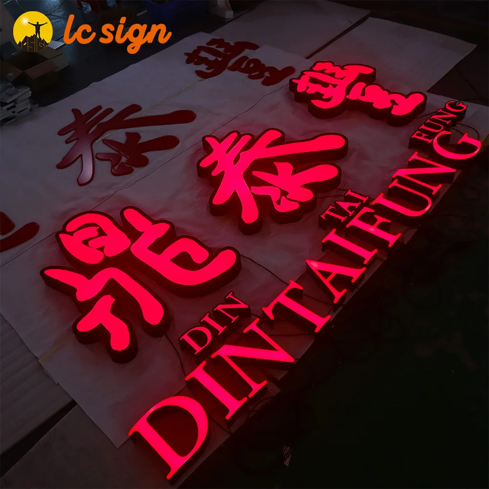 

New store logo led signs led letters custom design acrylic led signs frontlit lightening backlit lightning