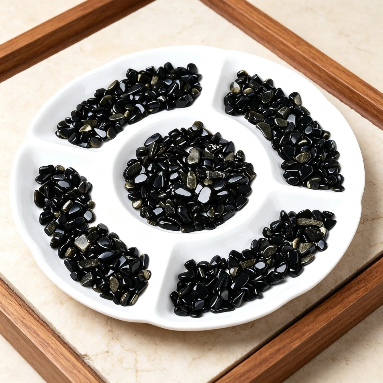 Golden Obsidian Natural Crushed Gemstone Chips, Vase Filling Stones for Aromatherapy Diffuser & Aquarium Decor
