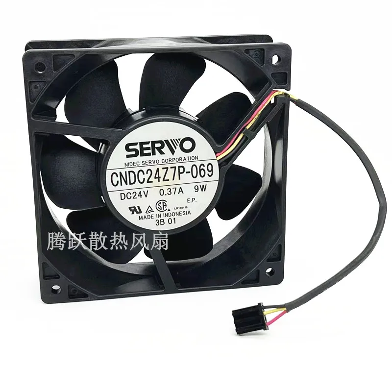 

SERVO CNDC24Z7P-069 DC 24 В 0,37 А 120x120x38 мм 3-проводной охлаждающий вентилятор