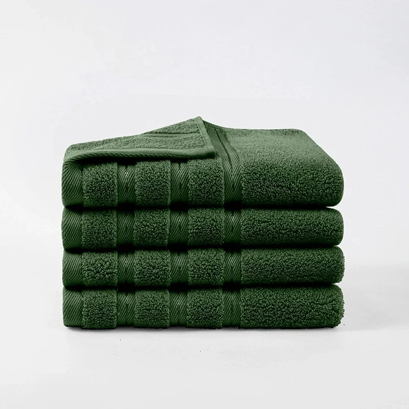 Juego de toallas de cara sólidas simples, 100% algodón, toallas suaves y altamente absorbentes para el hogar, suministros de baño para Hotel, 35x75cm x 4 Uds.