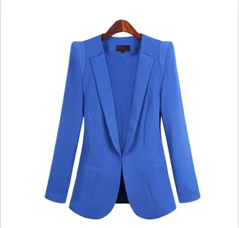 Plus Size Business Suits Women Hidden Breasted Blazers 2024 Spring Autumn New Solid Colors Long Sleeve Blazer Office Work Wear