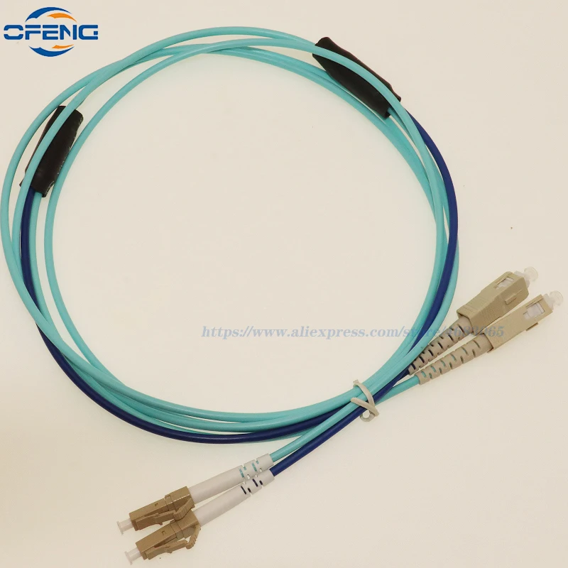 OM3 5M 2 core SC-LC Armored fiber patch cord UPC LSZH waterproof 4 fibers optical fibre jumper FTTH customized