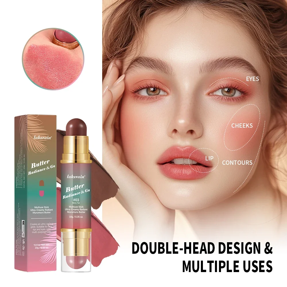 

Многофункциональная палочка Butter Glow & Go для щек, контур, глаз, губ, двуглавая бронзатор-румяна, матовая светло-глянцевая бронза