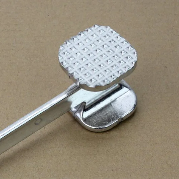 

Pork Chop Hammer 21x5 5x4 5cm Silver Aluminum Double Sided Meat Tenderiser Pounder Steak Beef Veal Pork Chicken Kitchen Tool