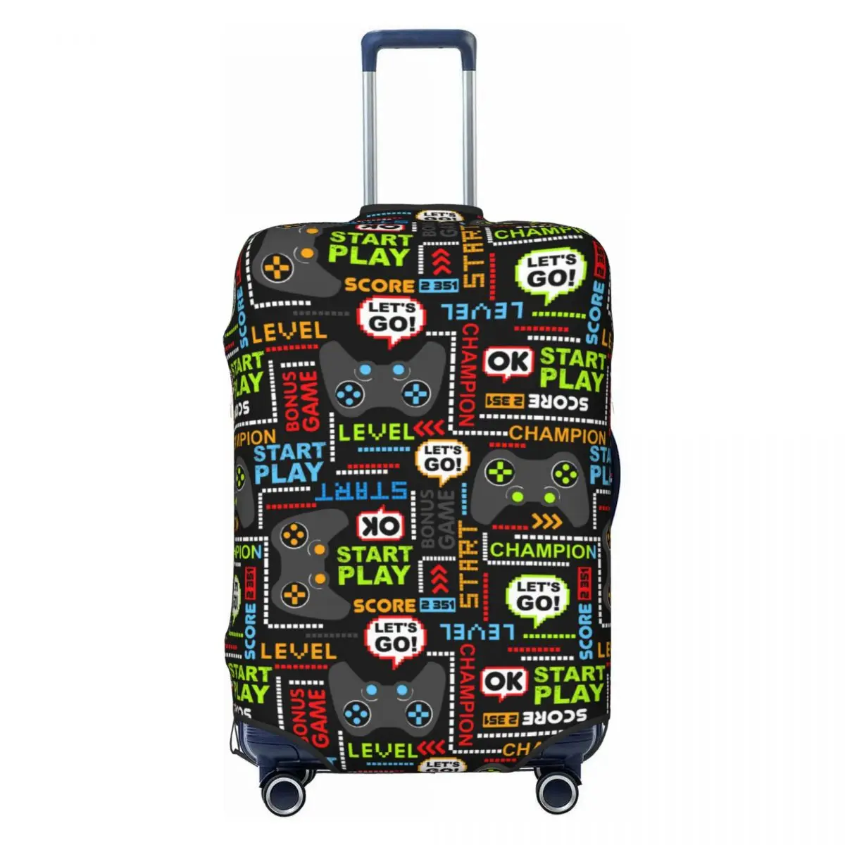 

Custom Fashion Game Controller Luggage Cover Protector Washable Gamer Gift Travel Suitcase Covers