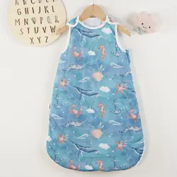 HappyFlute Baby Sleeping Bag Bamboo Cotton Warm Wearable Blanket Winter Print Vest Sleep Sack For Newborn