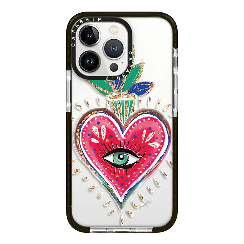 Illusionary Love Devil's Eye Case For iPhone 16 15 14 13 12 11 Pro X XS XR Max 7 8 Plus SE 2022 Soft TPU Shockproof Back Cover