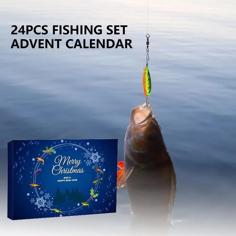 Christmas Advent Countdown 24 Days Christmas Advent Fishing Tackles Countdown Christmas Gift Countdown Accessories For Husband