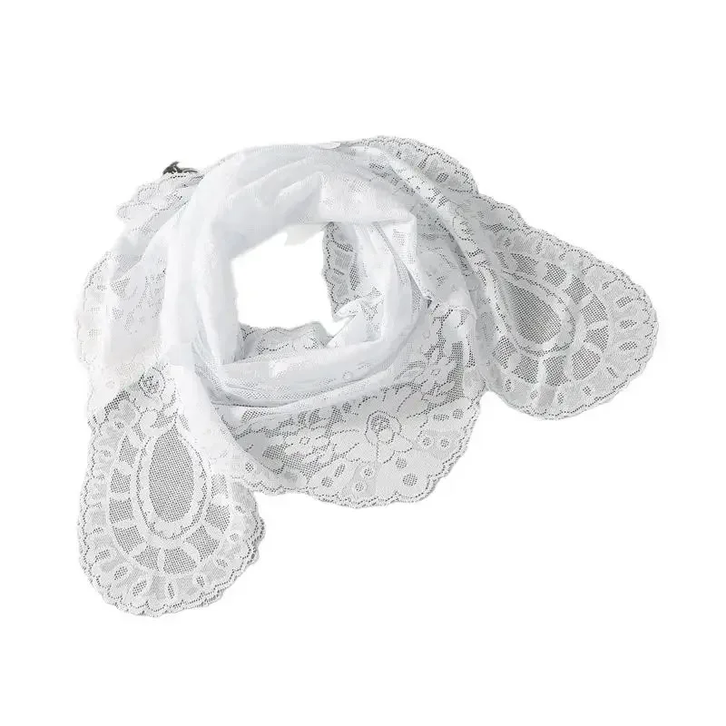 Traditional Spanish Mantilla Lace Headcovering - usage example