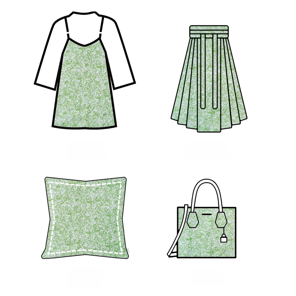 Summer Fresh Green Embossed Jacquard Fabric Exquisite Dress Fluffy Skirt Diy Sewing Decorative Fabric