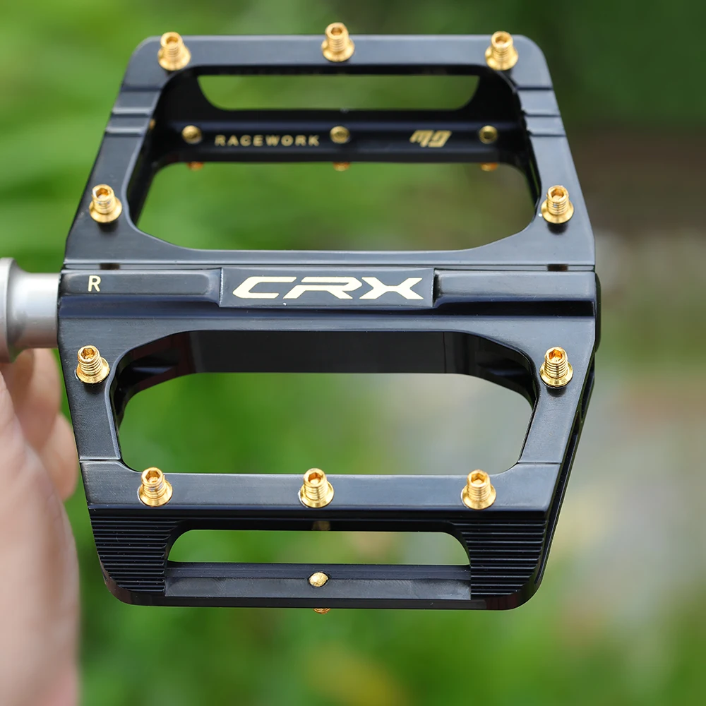RACEWORK Fahrradpedale Ultraleichte flache Pedale aus abgedichteter Aluminiumlegierung mit DU+ Kugellagern – Detail 5