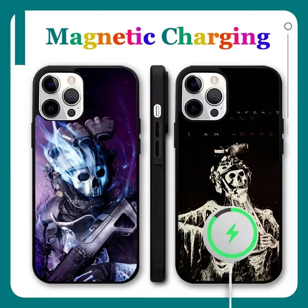 

Ghost COD Call Of Duty Phone Case For iPhone 17,16,15,14,13,12,11,Pro,Max,Plus,Mini,Air,SE Magsafe Magnetic Wireless Charging