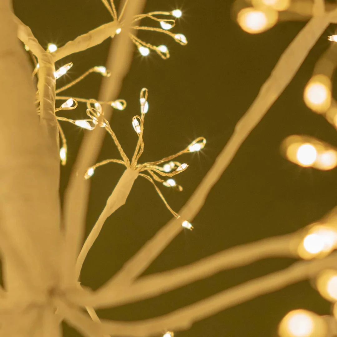 192LED Hanging Dandelion LED Light Outdoor Golden LED Firework Fairy Light Copper Wire Starburst String Light