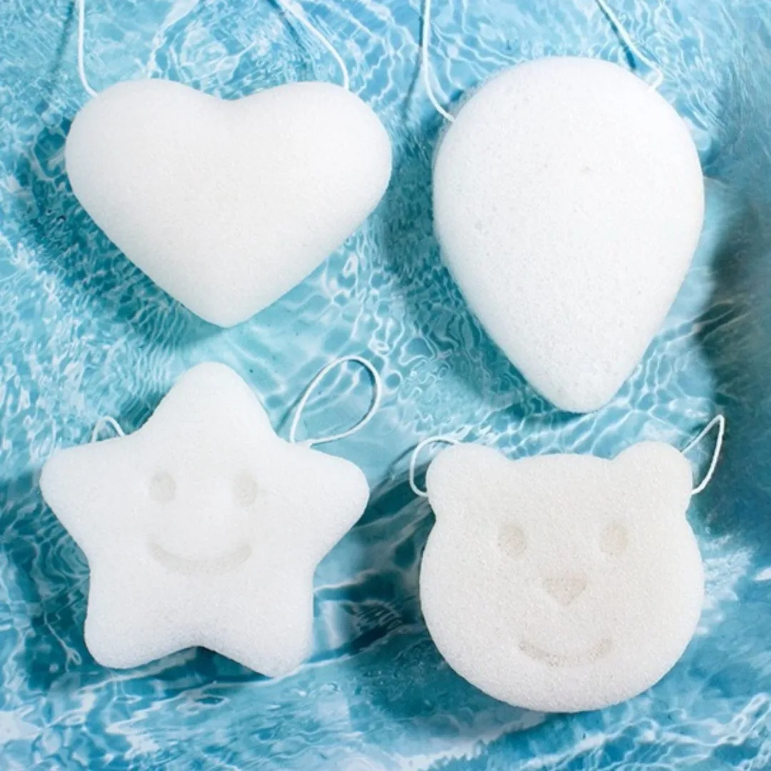 

1pc Cute Baby Shower Sponge Cleanser Brush Konjac Harmless Shower Sponge for Face Washing Body Care Bath Rubbing Sponge BathTool