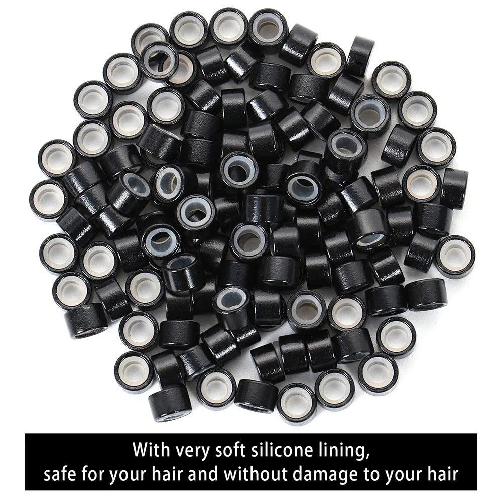 Siliconen Micro Ring Hair Extensions Micro Ringen Kralen Extensie Kralen Micro Ring Siliconen Haarverlenging Accessoires Tool