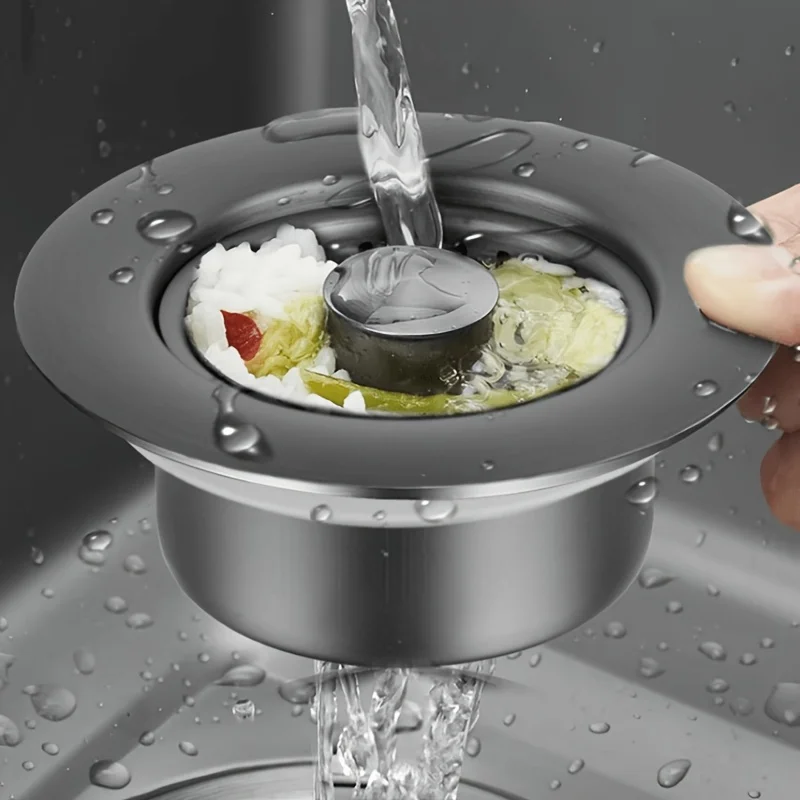 High Quality Stainless Steel Sink Drainage Network, Kitchen Sink Drainage Filter Screen Three in One