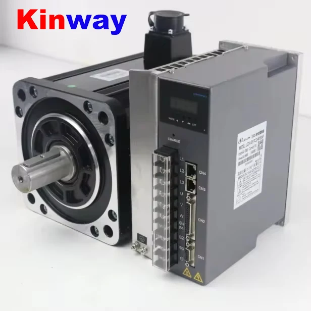 

Kinway Servos 380V 5.5KW 1500RPM 35N.m 23bit 3Phase AC Servo Motor Drive kit with Brake 180M26020B+M1534P