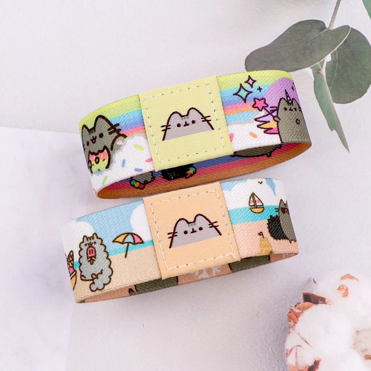 لطيف القط سوار للنساء الرجال مطاطا الرياضة معصمه الكرتون أساور مجوهرات اكسسوارات هدايا الأصدقاء