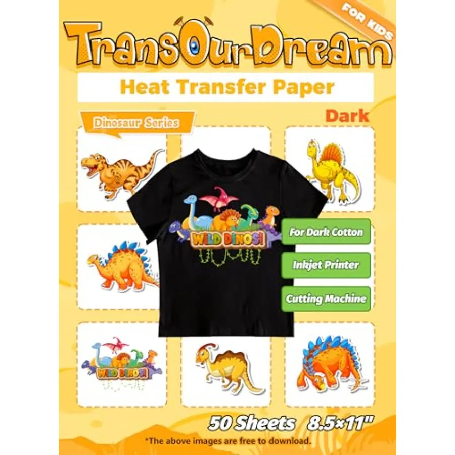 

Термотрансферная бумага TransOurDream для темных тканей, 8.5x11 дюймов, для струйных принтеров, для термопереноса на темную ткань, для печати термотрансферных изображений